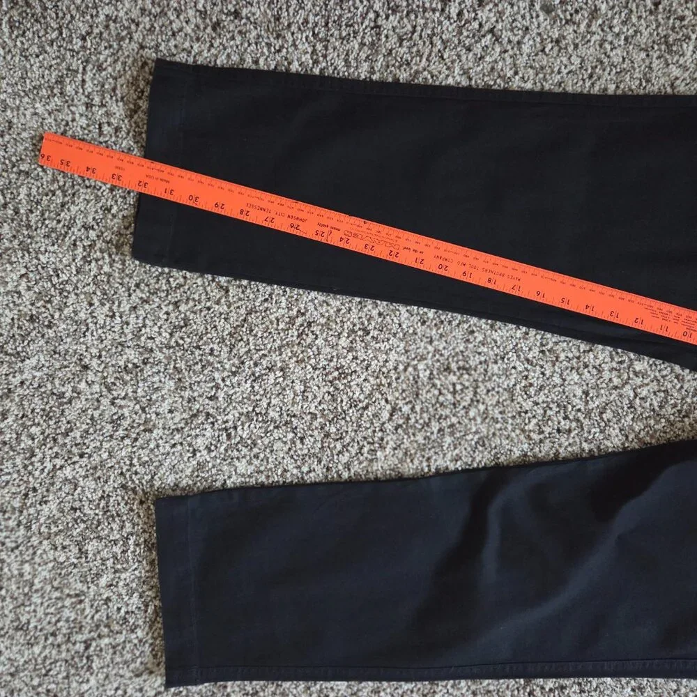 Hallstatt Men's Stretch Comfort Twill Pants Size 40x32 Black British Preppy - Picture 4 of 6